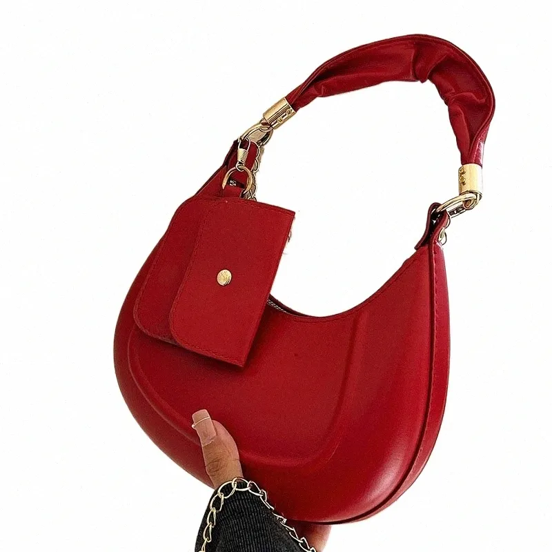 High-End-Nischendesign Rote Tasche für Frauen 2024 Frühling Neue vielseitige weibliche Umhängetaschen Fi Textur Reißverschluss Handtaschen für die Arbeit l5Km #