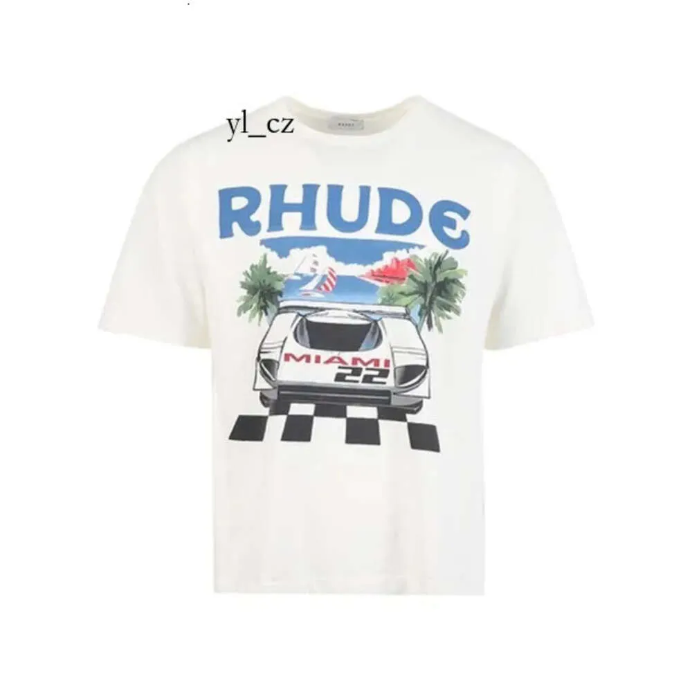 2023 Summer Rhude T Shirt Mens Designer T Shirt Rhude Casual Shirts Man Womens Tees Short Sleeves Top Sell Luxury Men Hip Hop Clothes US SIZE S-2XL 2448