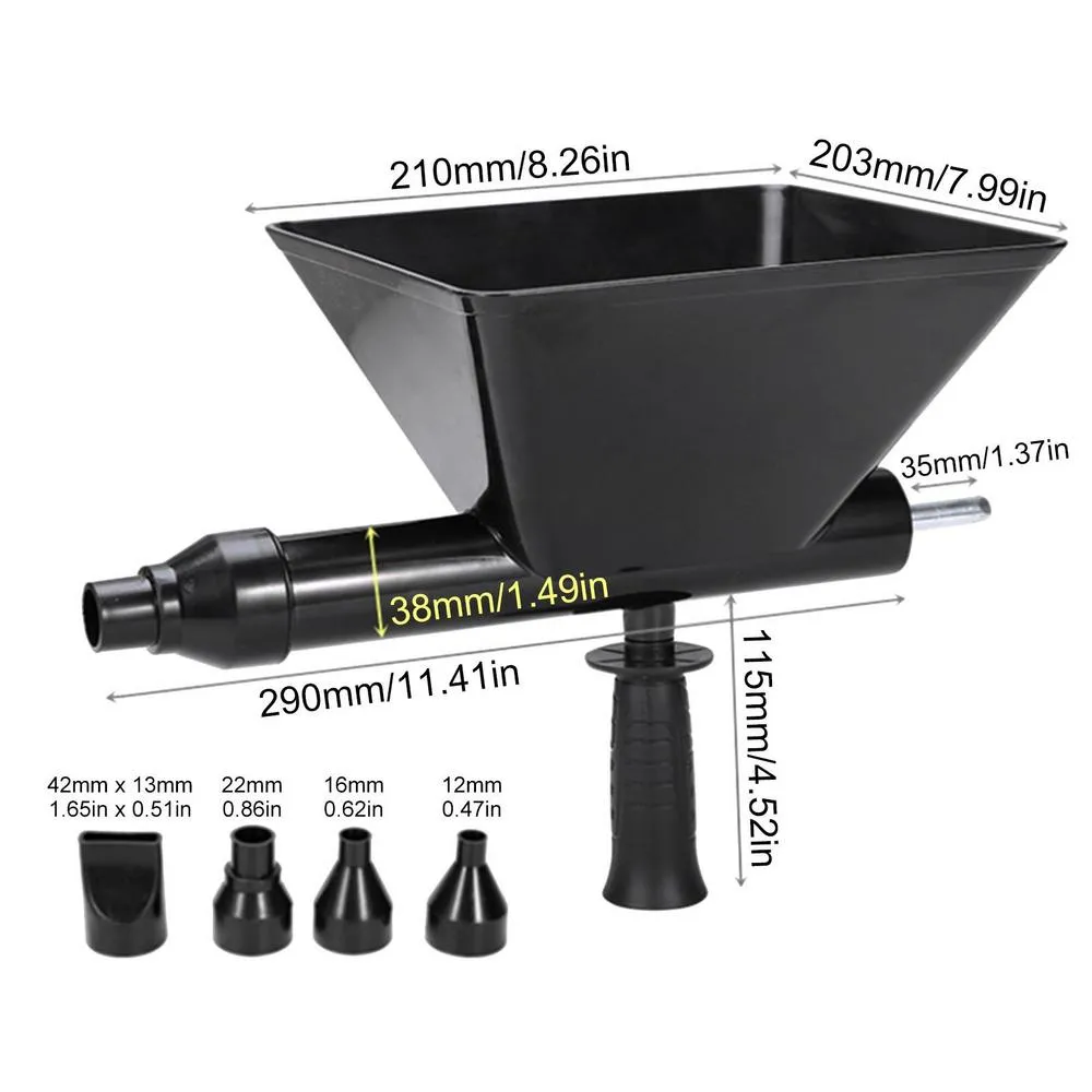 Electric Mortar Grout Gun – Automatic Caulking Sprayer With 4 Nozzles, Steel Construction, 2-Layer Sealing – For Home Décor, Window/Door Install, Seam Filling