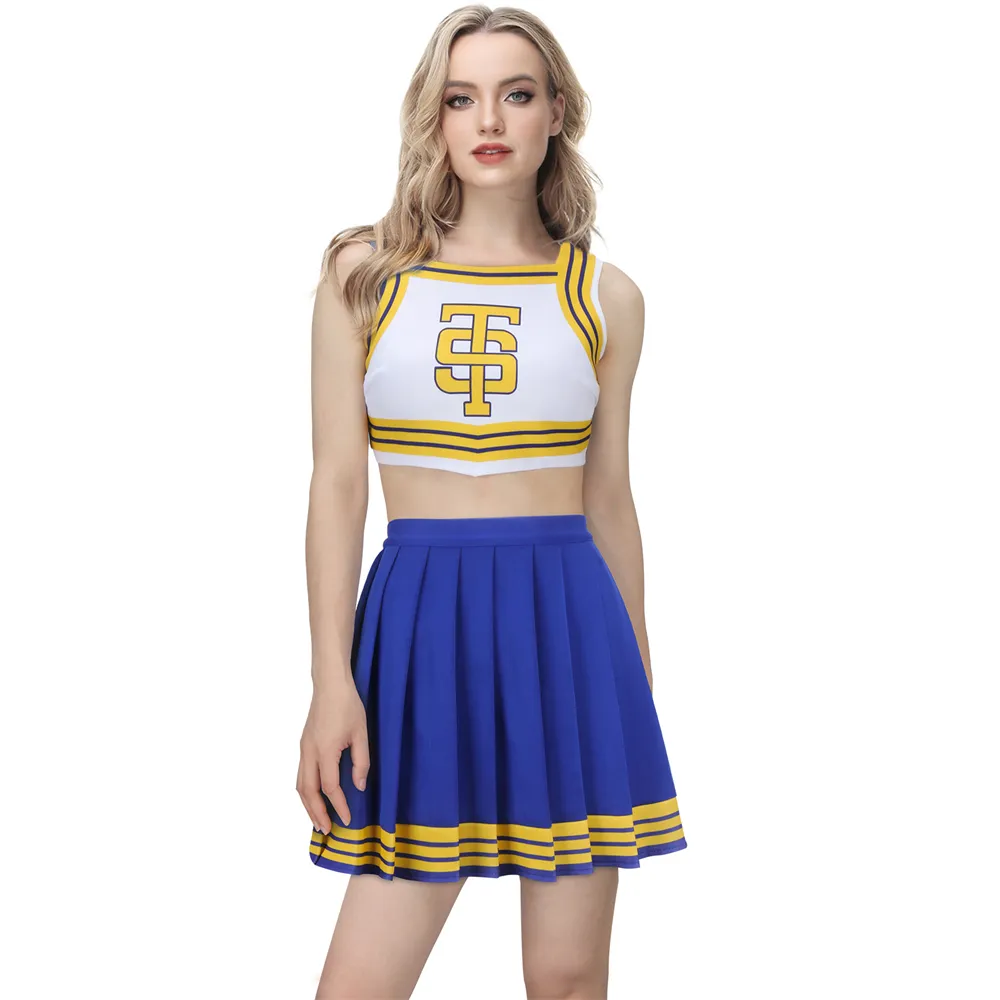 Blue White Cheerleader Costume: Shake It Off! Halloween Party
