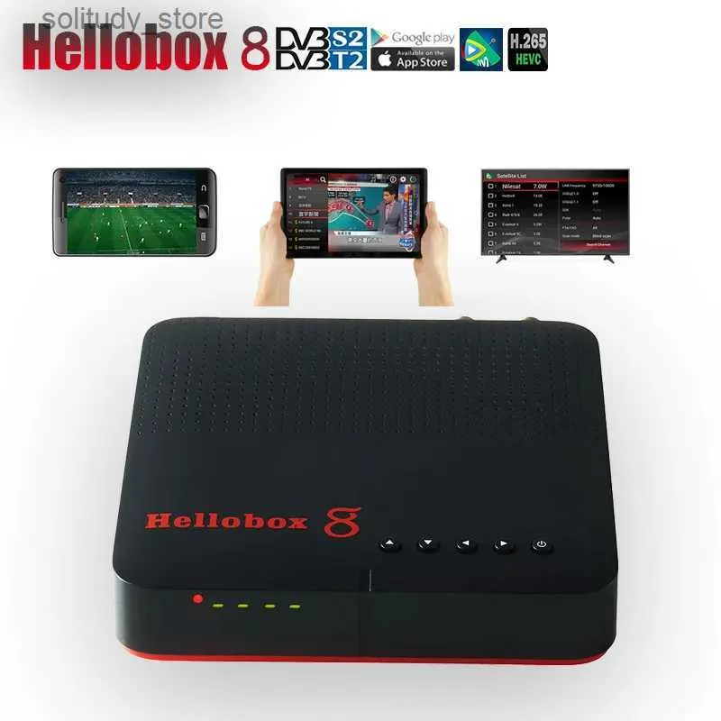 Ustaw górne pudełko HelloBox8 H.265 TDT DVB T2 Satelitarne odbiornik kombinacja TV Box DVB T2 S2x Wbudowane Wi-Fi HEVC 265 Odbiornik telewizji naziemnej Hiszpania EU Q240330