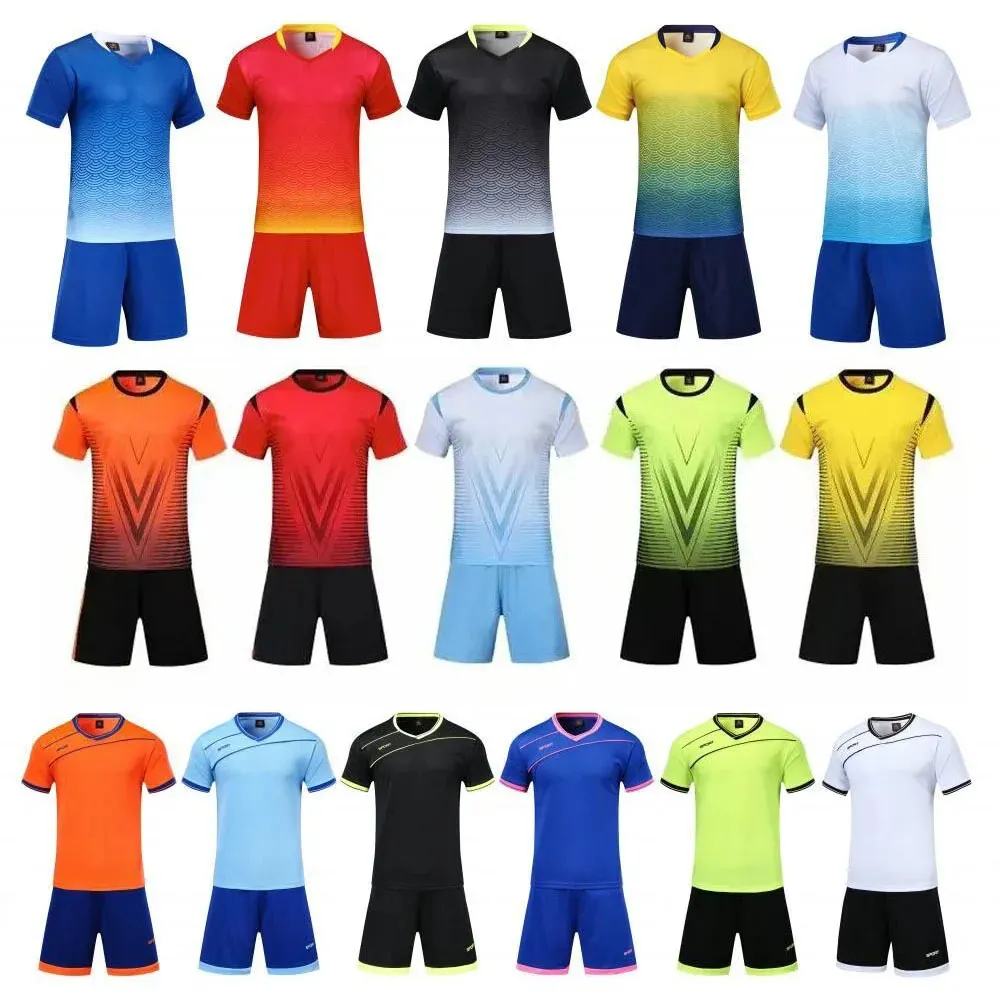 Adult Kids Football Jersey Men Anpassa Soccer Uniform Kit Sports Cloth Futsal Sportwear Child Training Tracksuit Suit 240321