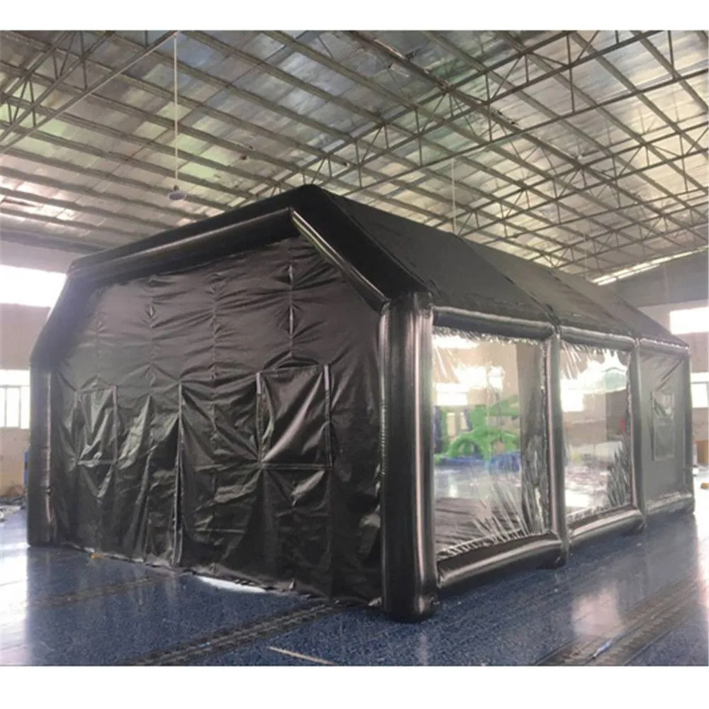 wholesale 8x5x3.5mH (26x16.5x11.5ft) Giant Oxford Inflatable Spray Booth Car Painting Garage Repair Working Station with Filter System And Blowers