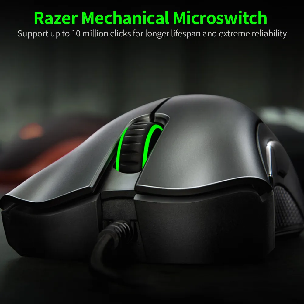 Razer DeathAdder Essential Wired Gaming Mouse 6400DPI Ergonomic Mice ...