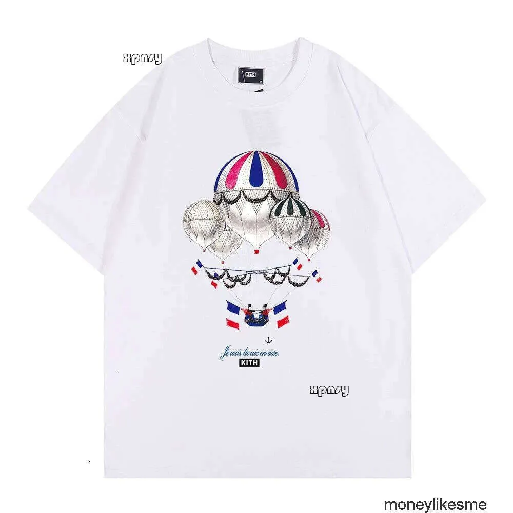 Abbigliamento di moda Mens Designer T-shirt Magliette Piccolo Trendy Kitthot Air Balloon Maglietta a maniche corte Uomo Donna Magliette in puro cotone Rock Hip Hop 173