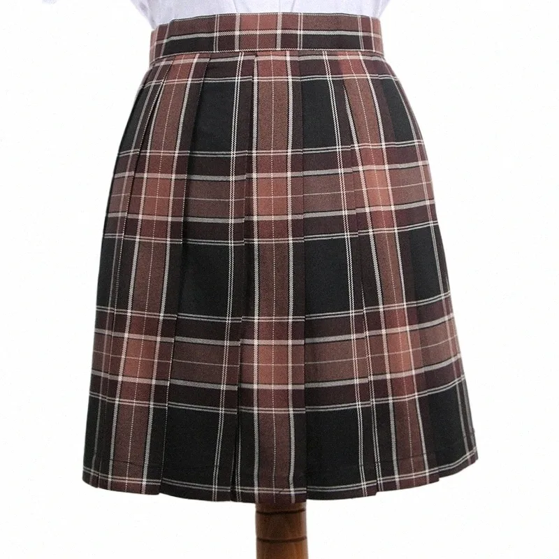 Japanse School Dres Rood Zwart Plaid Plooirok Hoge Kwaliteit Jk Uniform Rok Studenten Cosplay Anime Matrozenpakje Rokken k6gl #