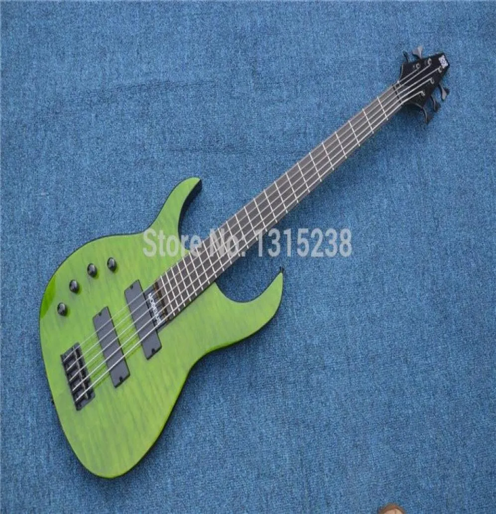 Nouveau guitarraOEM guitare électrique basse boutique de guitare de vert gauche main cinq accords guitarra guitare China5612940