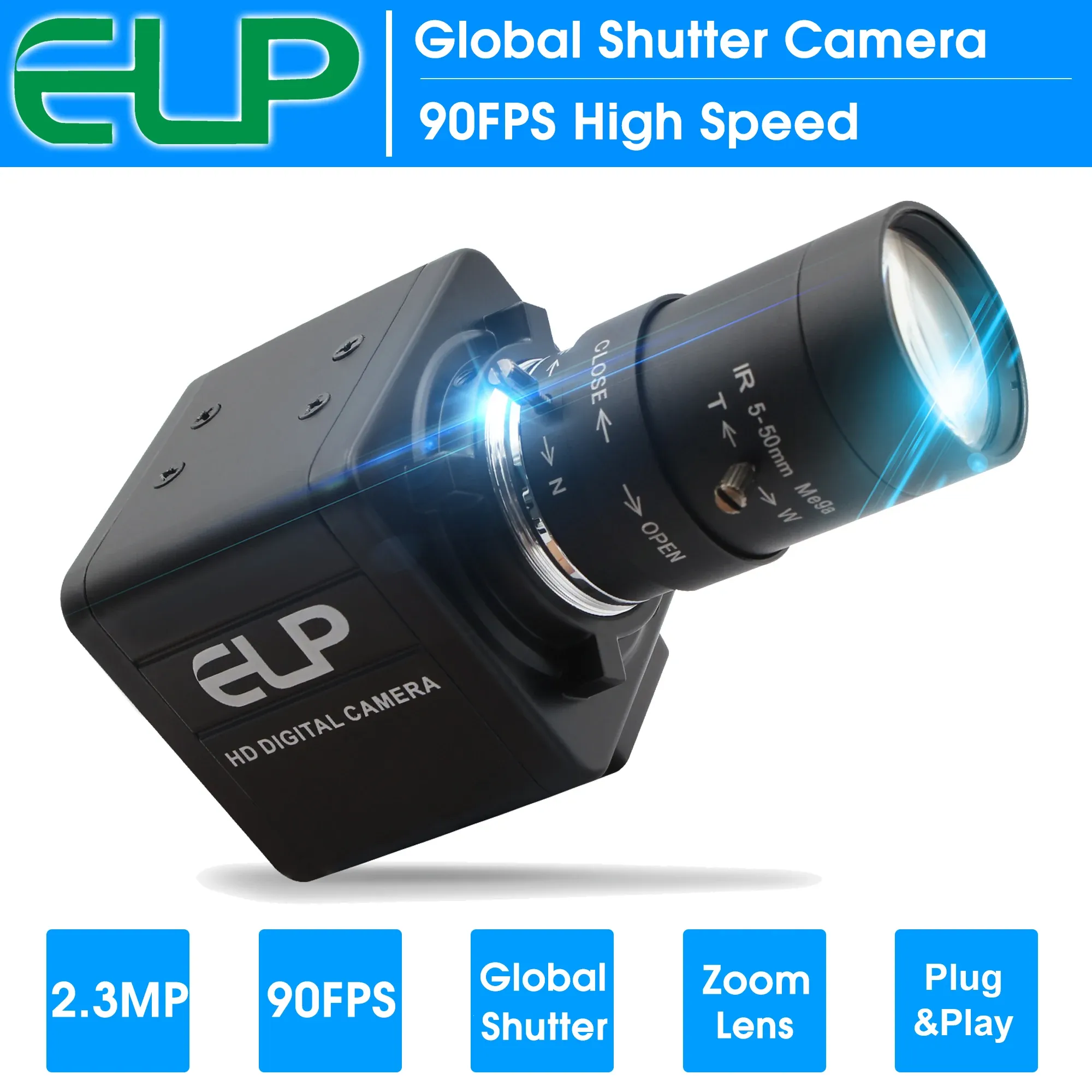 DHgate.com:ELP 10X Zoom USB Camera: 2MP 1200P High-Speed Mini Camera ...