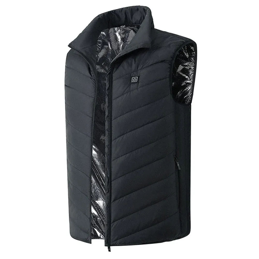 Gilet Chauffant Électrique USB Intelligent - Veste Chauffante Légère Noir