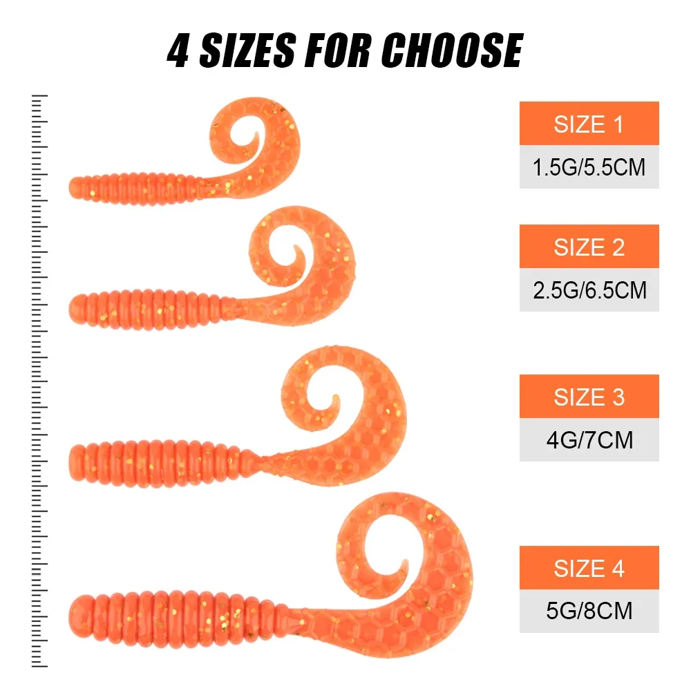 8 Esche In Silicone Gordon Griffiths Wobbler 5.5/7cm - T-tail, Perfette Per Pesca In Acqua Dolce E Salata, Colori Assortiti