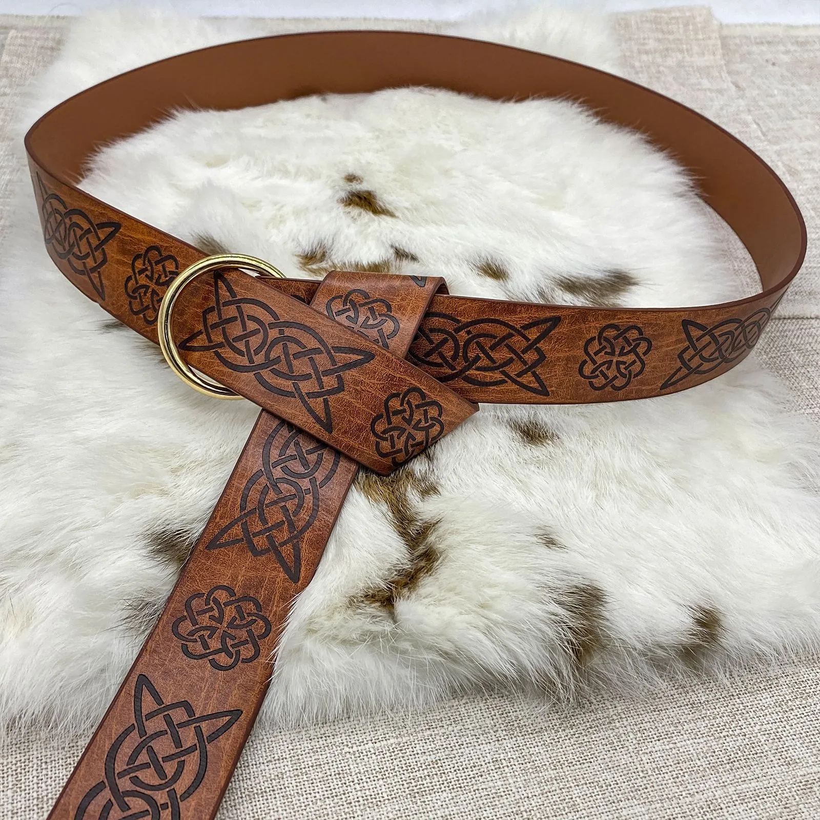 Brown Leather And Chains Wide Belt Fashion Punk Viking Medieval Cosplay Wide Viking Belt. Barbarian War Belt for LARP or Cosplay. - Etsy main image 3