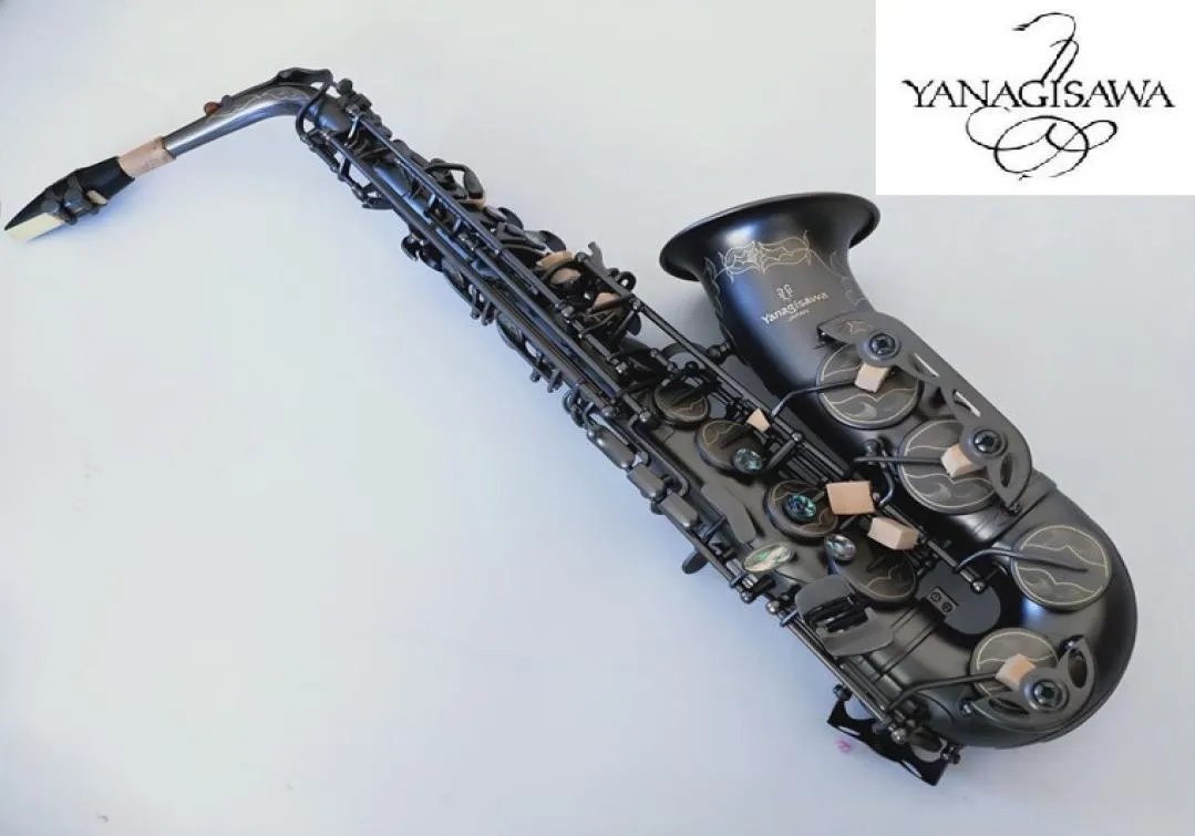 Nytt svart altsaxofonmärke japanska yanagizawa A991 E Flat Alto av hög kvalitet Saxofon Super Professional med munstycke8590586
