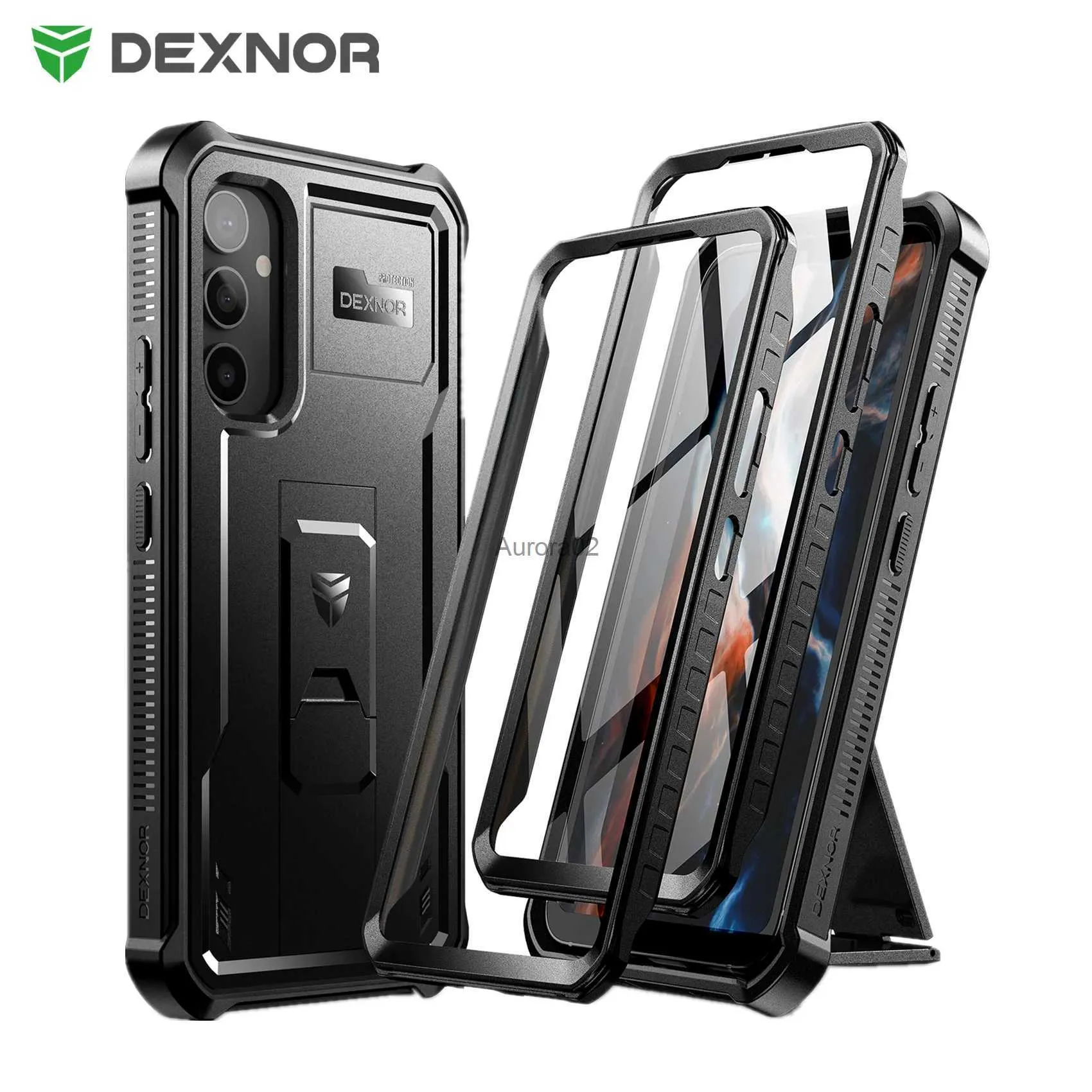 Capas de telefone celular Dexnor para Samsung Galaxy A54 5G Case (2023) Coldre robusto de corpo inteiro Kickstand à prova de choque com protetor de tela integrado yq240330