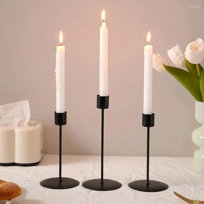 Świece posiadacze nordycki żelazny świecznik kreatywny prosty geometryczny romantyczny kubek wykwintna dekoracja stolika domu