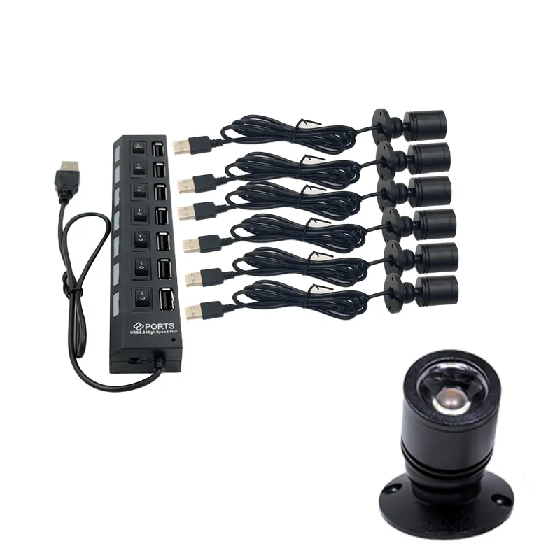 Mini LED Spotlight, Small Spot Light Mini Spotlights voor Displays 5V Mini Spot Lights Bright USB Dimable LED -schijnwerpers met 6,6 Ft Kabel voor Showcase Sieradenkast Mini LED Spotlight, Small Spot Light Mini Spotlights voor Displays 5V Mini Spot Lights Bright USB Dimable LED -schijnwerpers met 6,6 Ft Kabel voor Showcase Sieradenkast
