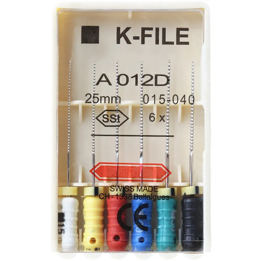 AZDENT Dental Endodontic K-Files – Stainless Steel Hand Use – 21mm / 25mm