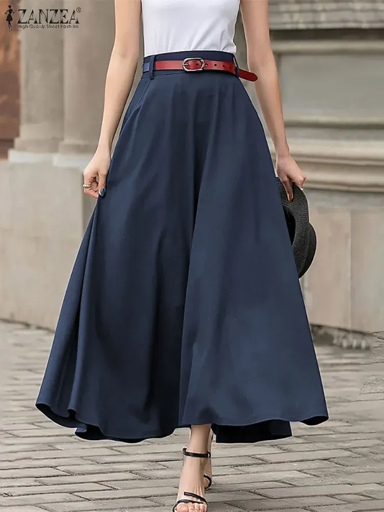 ZANZEA Women's Vintage Oversized Maxi maxi skirt ZANZEA Women's Vintage Oversized Maxi maxi skirt