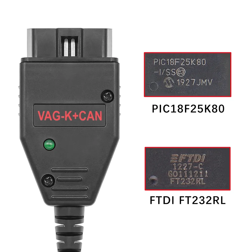 VAG K+CAN Commander 1.4 OBD2 Diagnostic Scanner Cable Auto Car Tool For Audi  VW With PIC18F25K80 FTDI FT232RL Interface COM K Line From Ddmylovely,  $40.69 | DHgate.Com