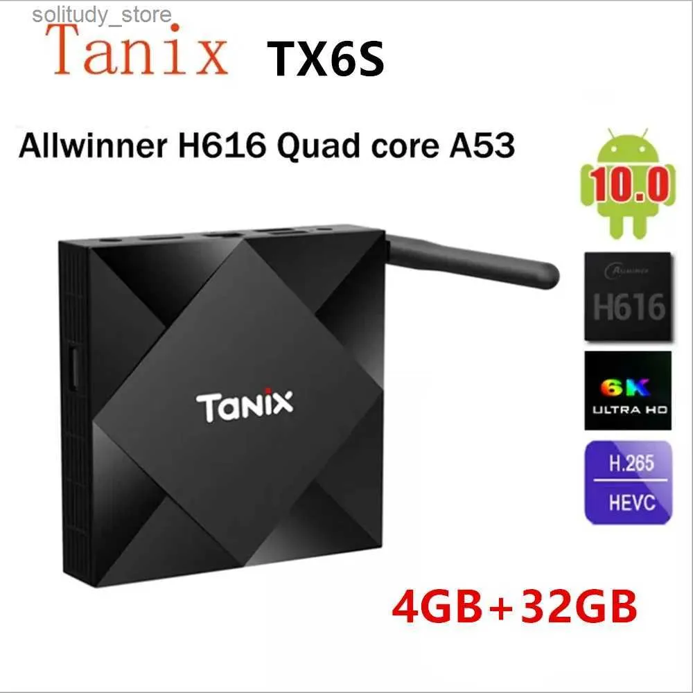 Телевизионная приставка Tanix TX6S Android 10.0 ТВ-приставка 4G32G Allwinner H616 чип 2.4 5.8G двойной Wi-Fi Bluetooth 8K интеллектуальная телеприставка высокой четкости 4G64G Q240330