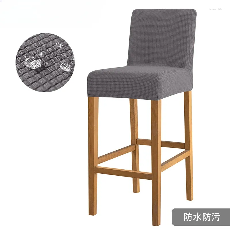 Chair Covers Elastic Home El Club Bar Cover Short Back Full Package Waterproof Corn Fleece High Foot Bench