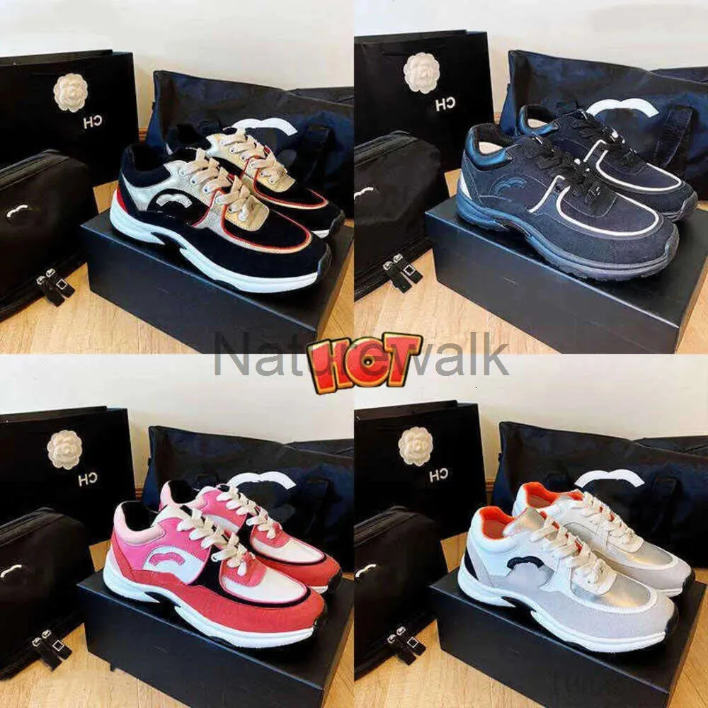 2024 canal sapatos designer das mulheres casuais ao ar livre tênis reflexivos tênis de camurça vintage couro e formadores masculinos moda derma