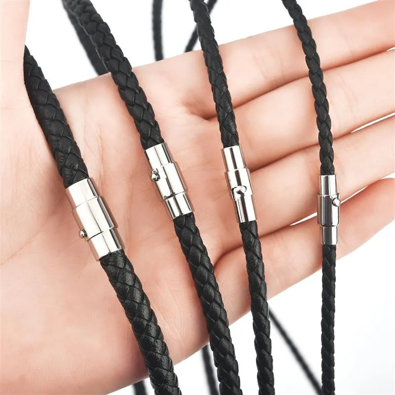 45/50/60 cm svartbrun Braid Wax Cord Diy Pendant Halsband smycken som gör klassiska herrläderhalsband choker smycken gåva