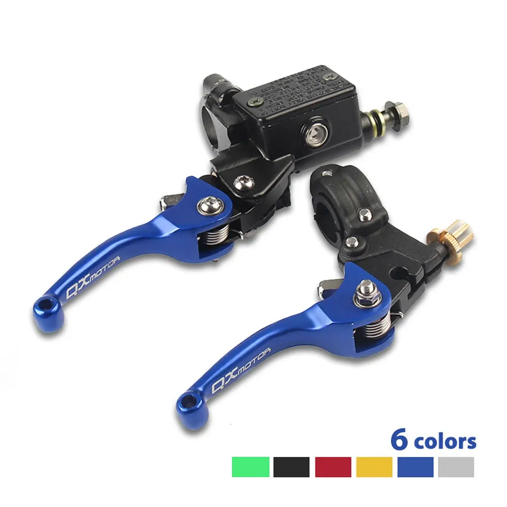 Motorcycle Folding Brake Clutch Lever With Front Pump For CRF KLX YZF RMZ Dirt Bike 100 130mm Hydraulic Master Cylinder Levers 240318