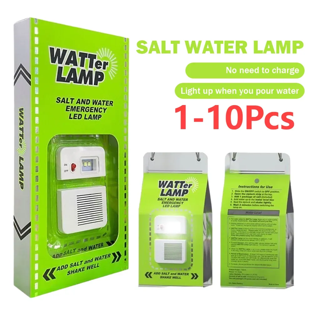 Tools 110Pcs Portable Salt Water LED Lamp Emergency Lamp for Camping Night Fishing Lamp Energy Saving Lamp Survival Travel Lighting