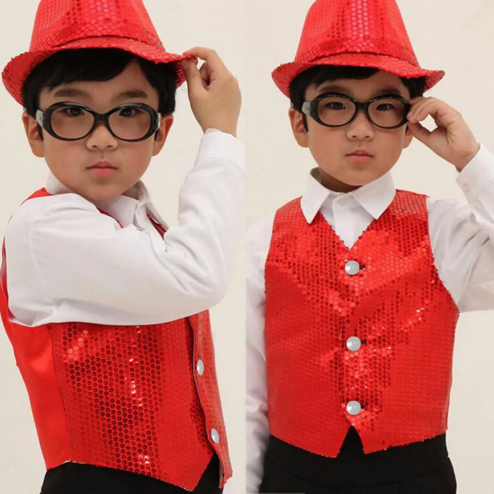 Risparmia alla grande su Bambini Con Gonna Di Paillettes Giubbotto Di  Blazer Di Paillettes Per Bambini: Gilet Per Ragazze Luccicanti Per Danza, 