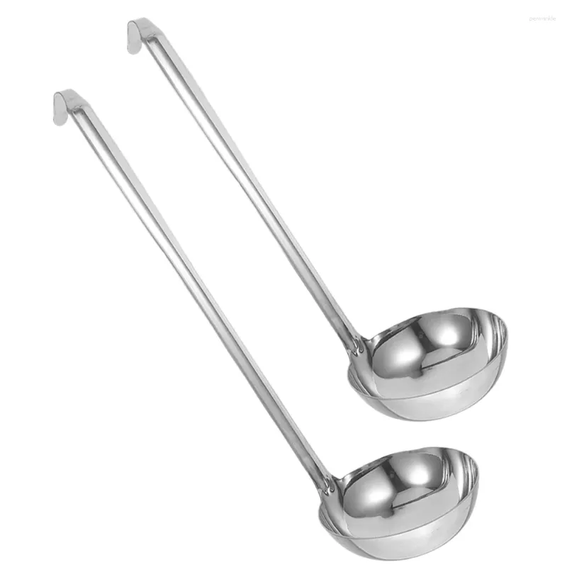 Spoons 2 Pcs Stainless Steel Gravy Spoon Sauce Ladle Soup Household For Serving Small