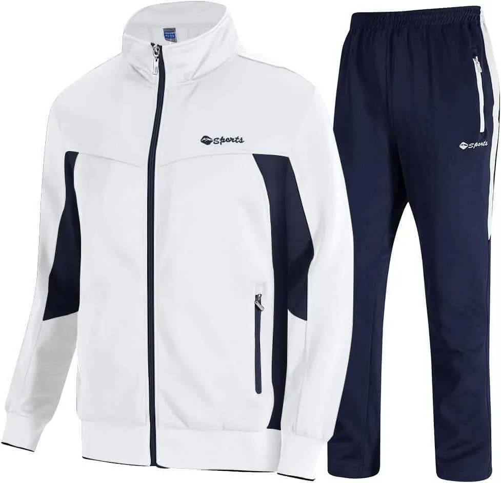 Sportkläder för män sport avslappnad full zip tröja. Mens Athleisure Suit 1