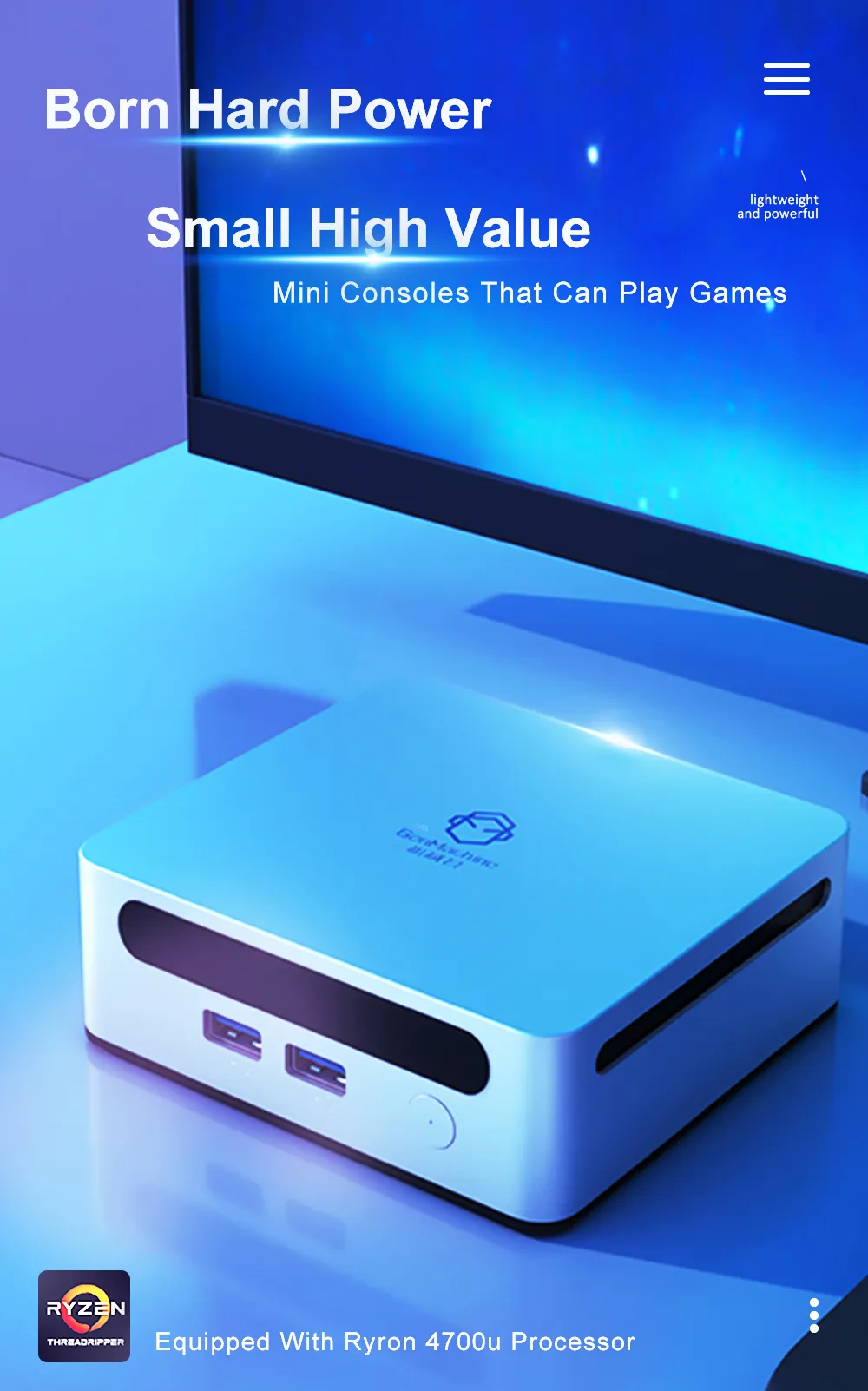 2024 GenMachine Mini PC Ren4000 AMD Ryzen 7 4700U CPU 2.0GHz Up to