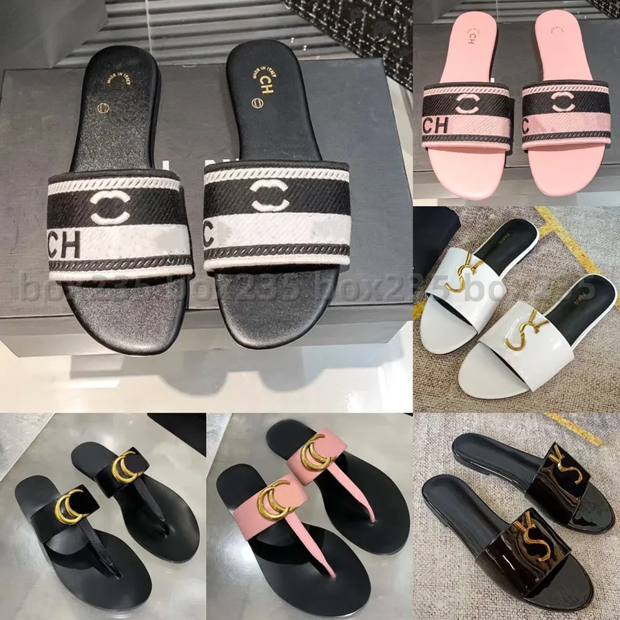 Pantofole firmate Parigi Sandali ricamati da donna Estate Dazzle Beach Pantofole piatte casual Slide donna infradito da donna Lettere Ciabatte Scarpe da uomo