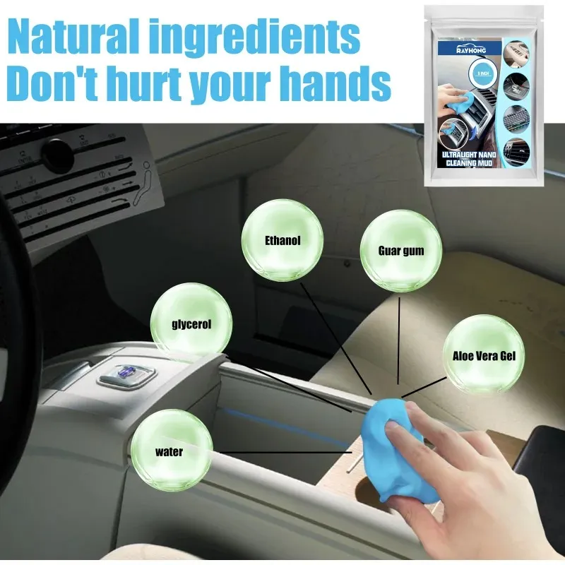 Car Cleaning Gel Reusable Keyboard Cleaner Gel Auto Air Vent Interior Detail Removal Putty Cleaning Keyboard Cleaner For Car