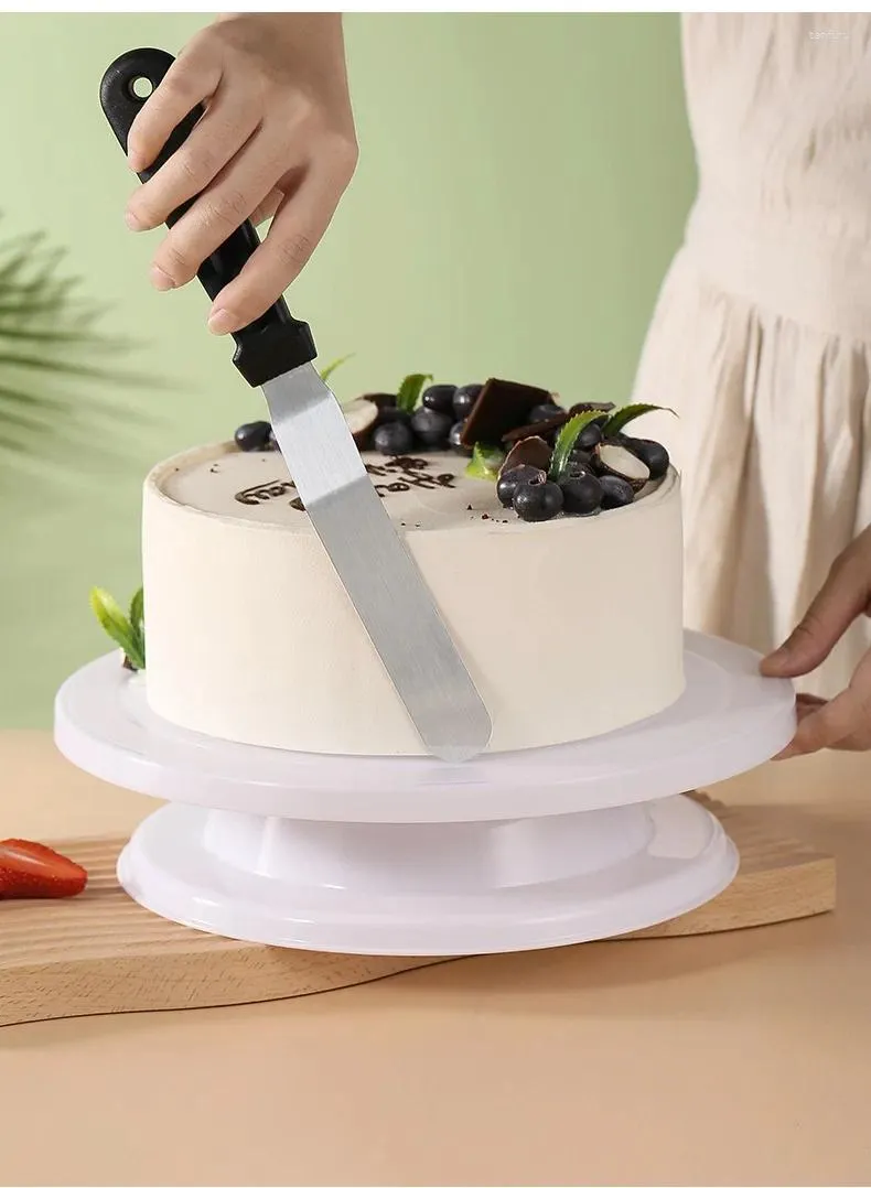 Narzędzia do pieczenia 11 cali plastikowe ciasto gramofon obrotowe ciasto do dekorowania kremowego stolika obrotowego stolika do pieczenia narzędziem do pieczenia
