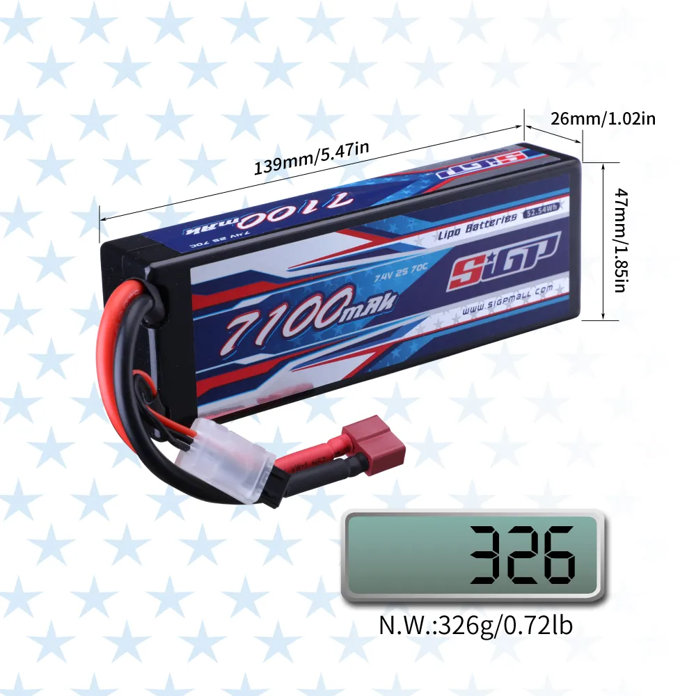 Rc Tank Lipo Battery 7300mAh 70C Soft Pack With Deans T Plug
