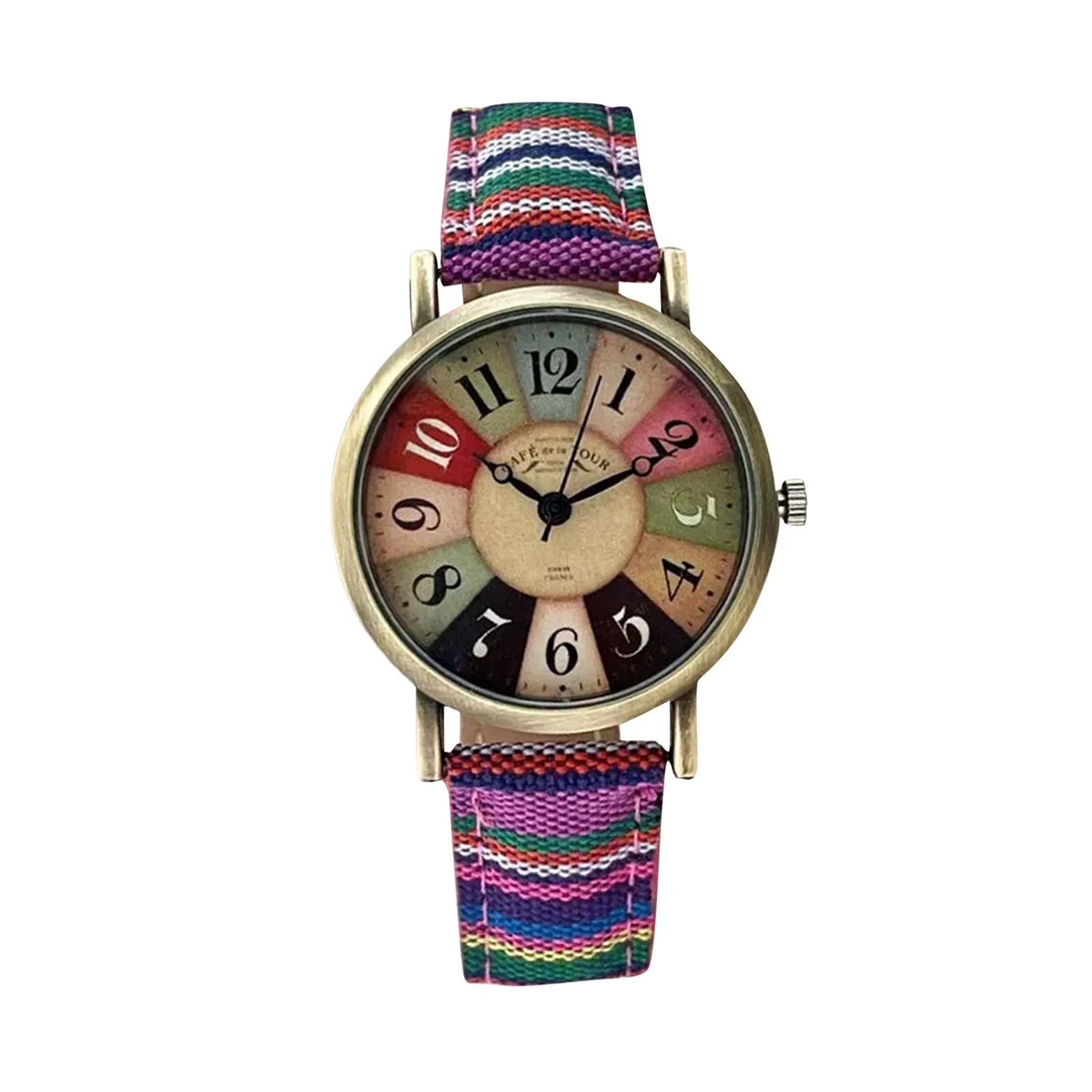 Multicolor Rainbow Pattern Womens Watch Stylish Casual Wristwatch ...
