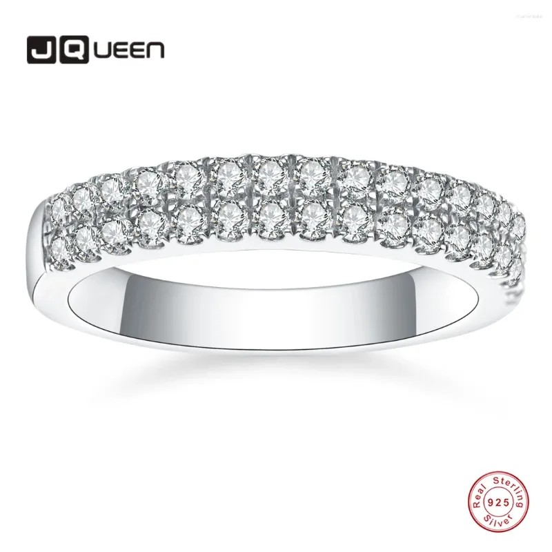 Clusterringen rond 925 sterling zilveren ring helder CZ mode stapelbaar klassiek luxe damesverlovingscadeau