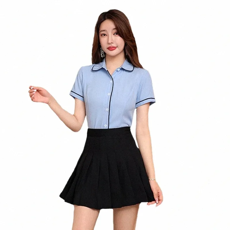 Hôtel Frt Bureau Vêtements de travail pour femmes manucures jupe courte Set Beauty Sal Uniforme Fi Spa Masseuse Vêtements g9FG #