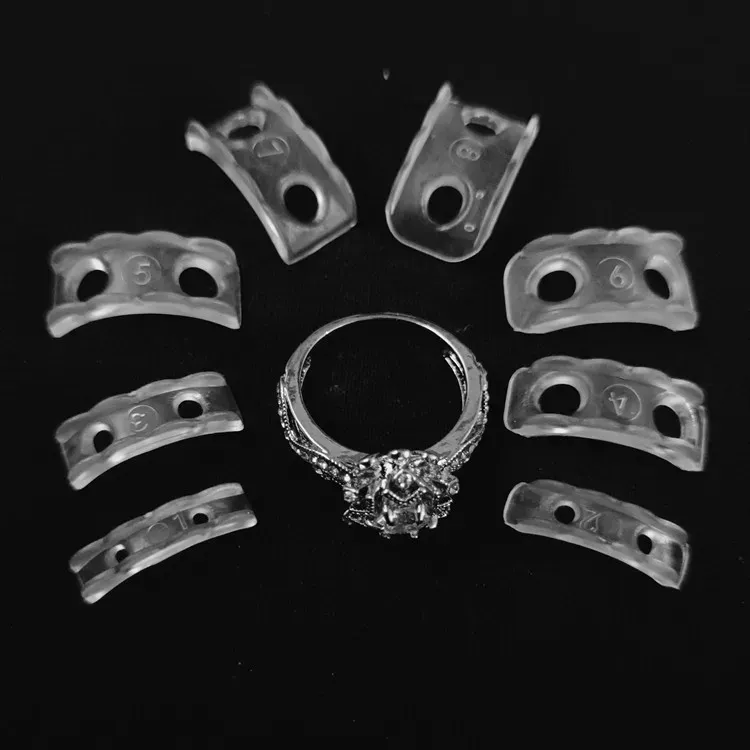 8 Pack Invisible Clear Ring Size Adjusters – Silicone Ring Sizer Reducer / Fit Guard – USA Seller