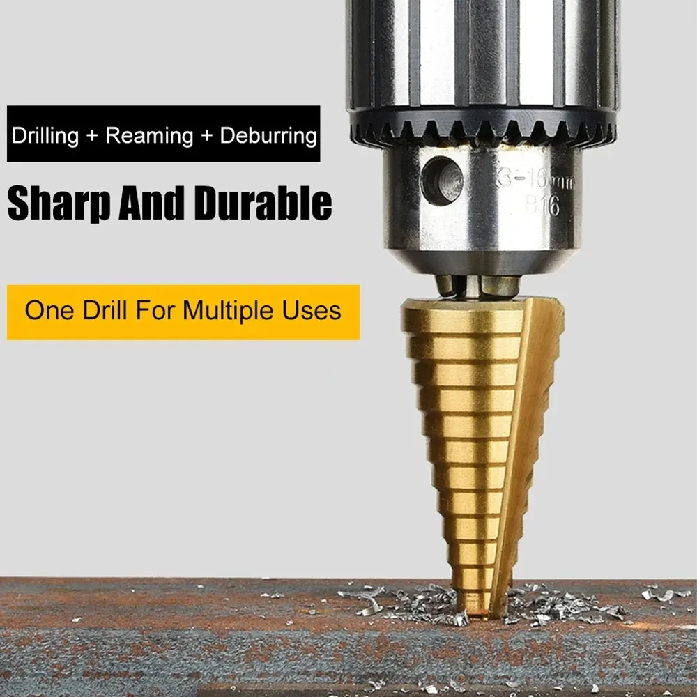 Sherwood jobber drill set | Cromwell Tools 6Pcs Set 4-32mm Composite Tap Twist Step Drill Bit Set HSS Nitroge