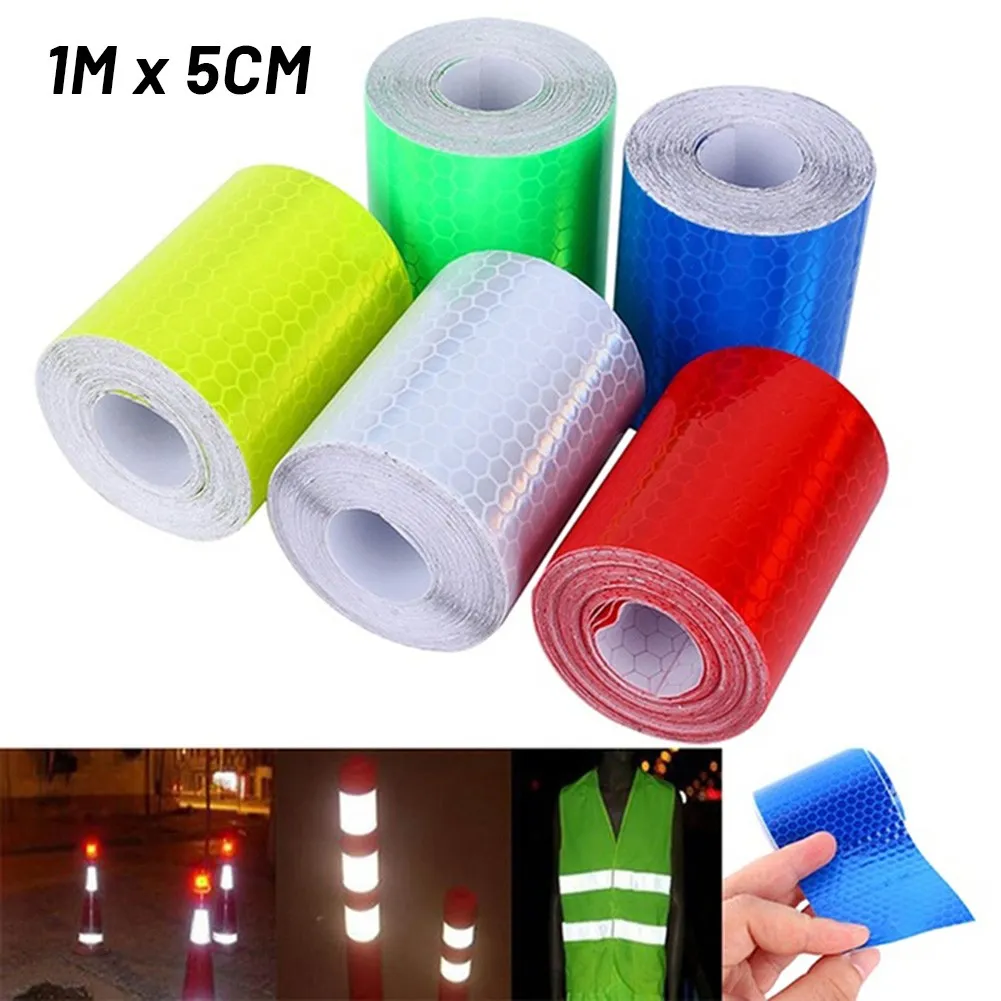 Reflective Safety Lettering 5 cm × 100 cm Car Reflective Tape Auto Safety Warning Strip Film for ...