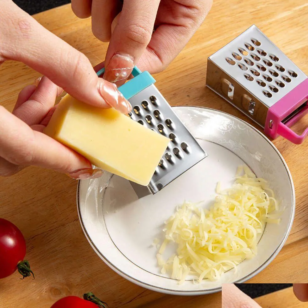 Fruktgrönsaksverktyg mini rostfritt stål grater potatis morot dicersalad maker assistent bekvämt kök verktyg grönsaker slic dhu otpns