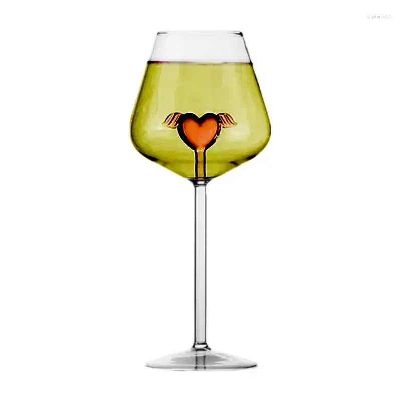 Wine Glasses Red Cocktails Goblet 3D Love Heart Glass Cups Multi-Functional Champagne Creative Drinking Cup For