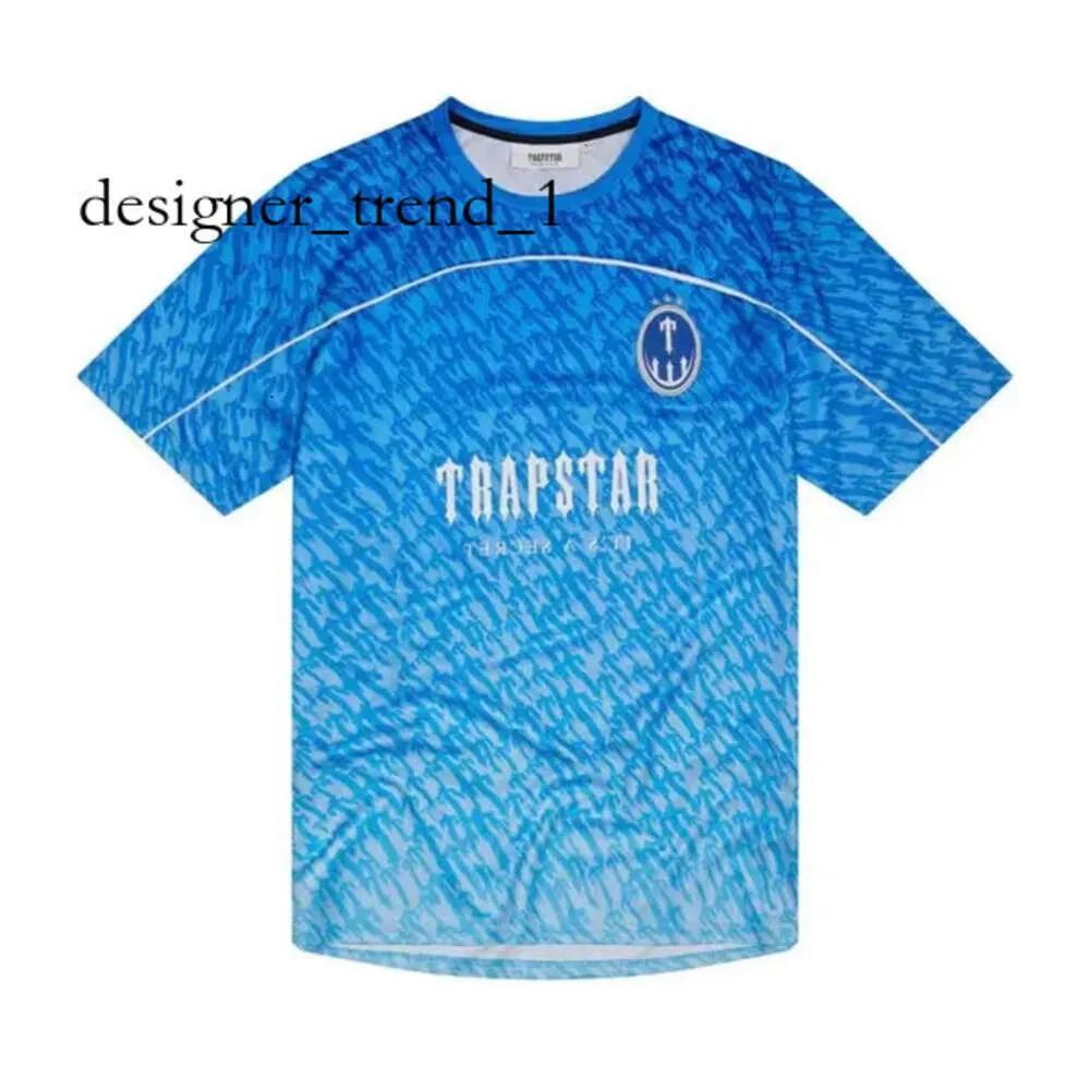 Trapstar T Shirt Hugh Quality Men's T-shirts Limited Men's T-shirt Short Sleeve Unisex Blue Shirt for Men Fashion Harajuku Tee Tops Male T Shirts 9597