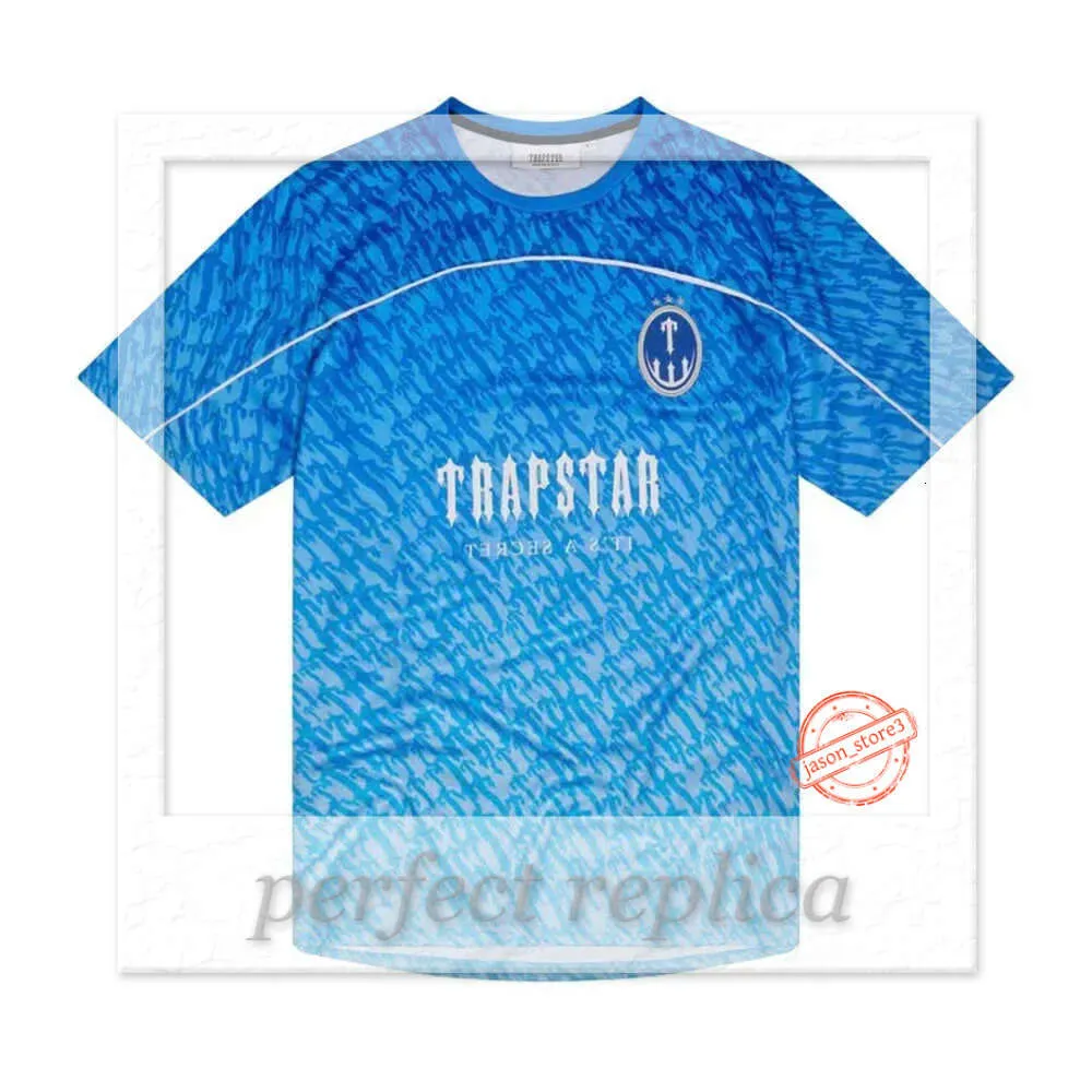 Trapstar Men's T-shirts Limited Nouveau Trapstar London T-shirt pour hommes à manches courtes unisexe chemise bleue pour hommes mode Harajuku Tee hauts hommes T-shirts Y2K 689