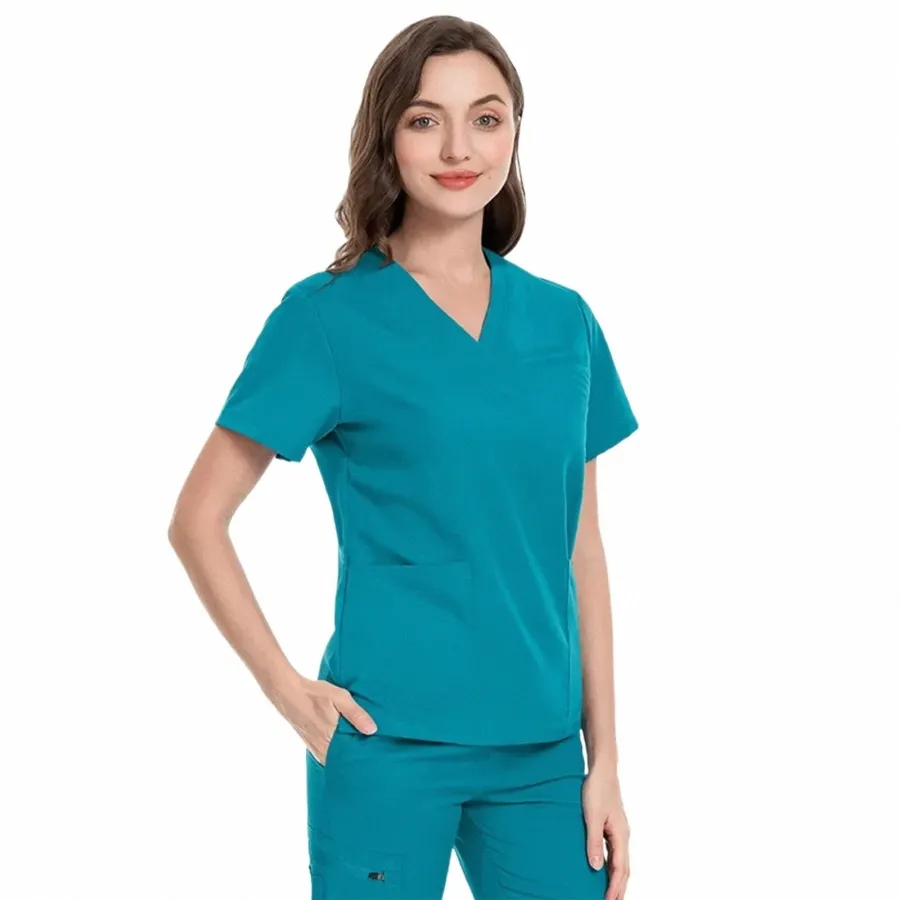 Nouvelle salle d'opération mise à niveau uniforme gommages travail d'hôpital gommages ensemble fournitures médicales infirmière costume de chirurgie dentaire vêtements de travail XS ~ XXL K5Hy #