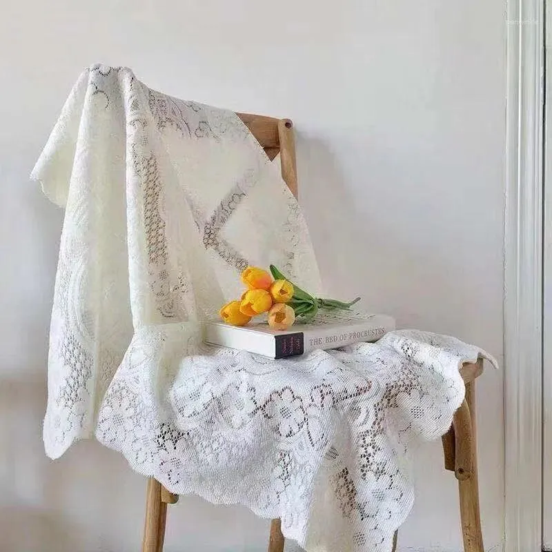 Table Cloth Lace Tablecloth White Bedside Row Frame Coffee With Cover Small Fresh Square Stall G6U4063
