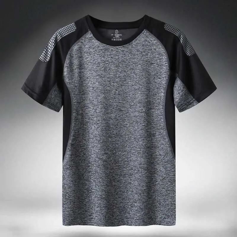 Men's T-Shirts Quick Dry Sports T-shirt Mens 2024 Short sleeved Summer Casual Plus Asian Size 5XL 6XL 7XL Top of the line T-shirt J240330