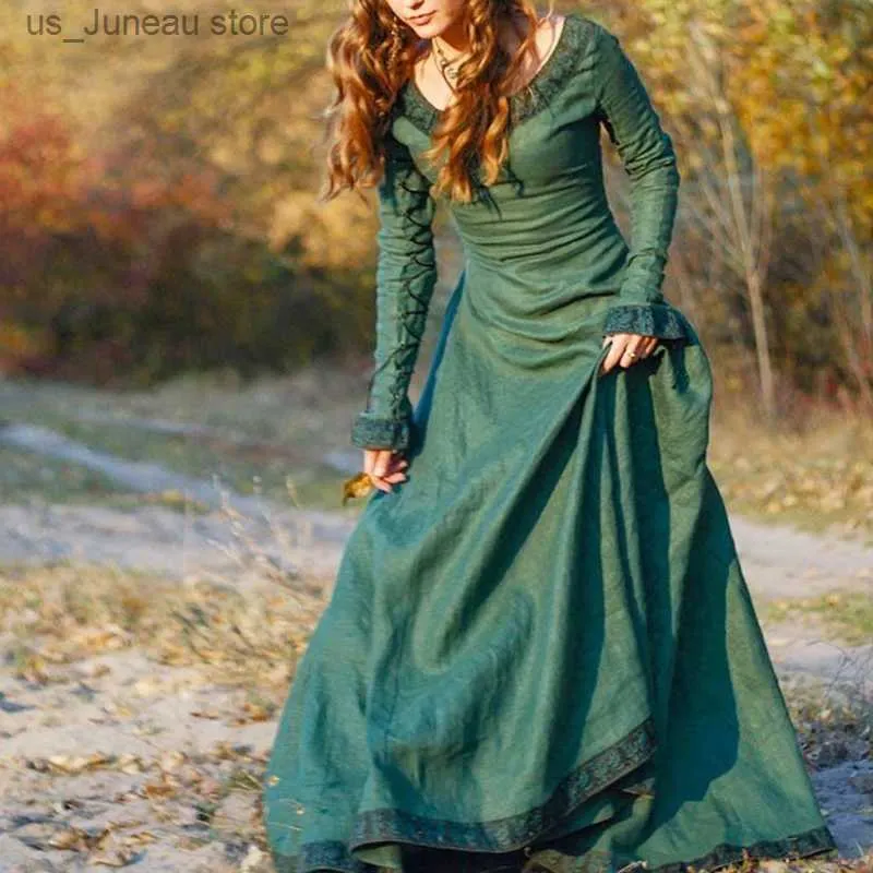 Green Corset Dress Boho Green Maxi Dress  Long Sleeve, Corset Lace Up,  Embroidered, Satin Trim